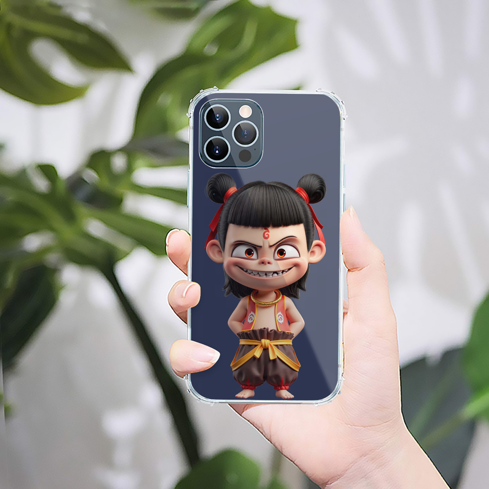 （画像用） Ne Zha 2 ナタ 魔童の大暴れ 【iPhone 12シリーズ対応】透明スマホケース（クリアソフトケース）